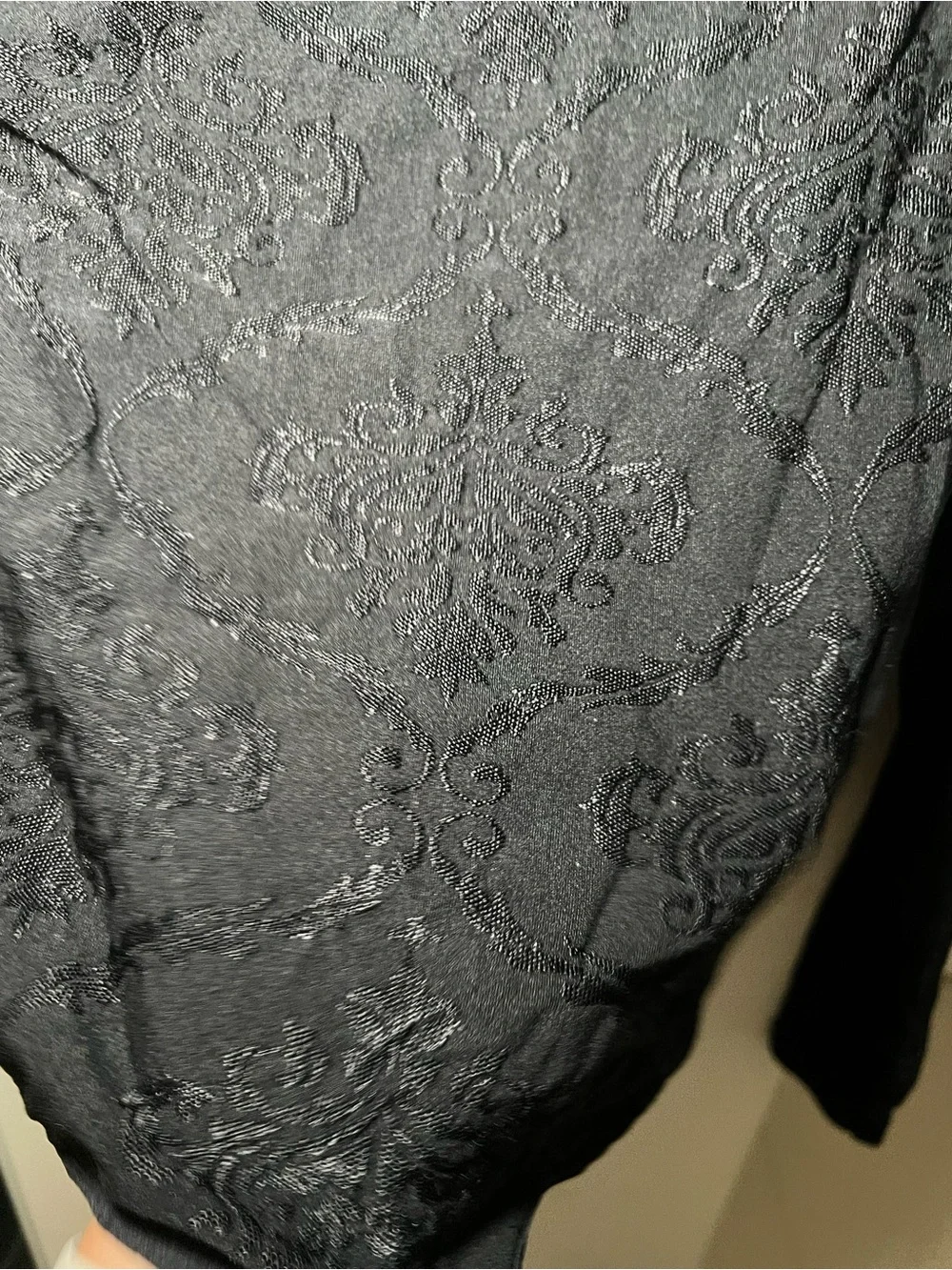Free People Black Lace Scoop Neck Long-Sleeve Bodysuit Women’s M/L